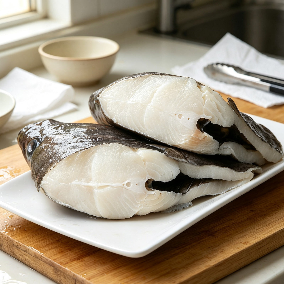 Fresh Halved Halibut Head